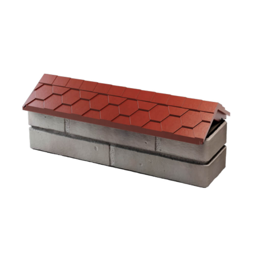 Парапет Zking Эверест Красный с посадкой на 0.5 кирпича (130мм)