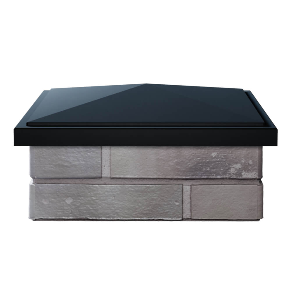 Колпак Zking БонаМоно Черный на столб 1.5х1.5 кирпича (385х385, 400х400мм)