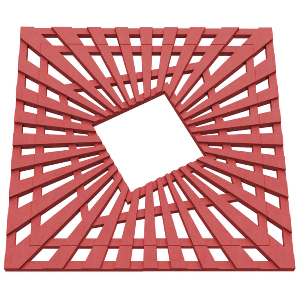 Приствольная решетка для дерева ZKING ATMOSPHERE 1.2х1.2м Красная