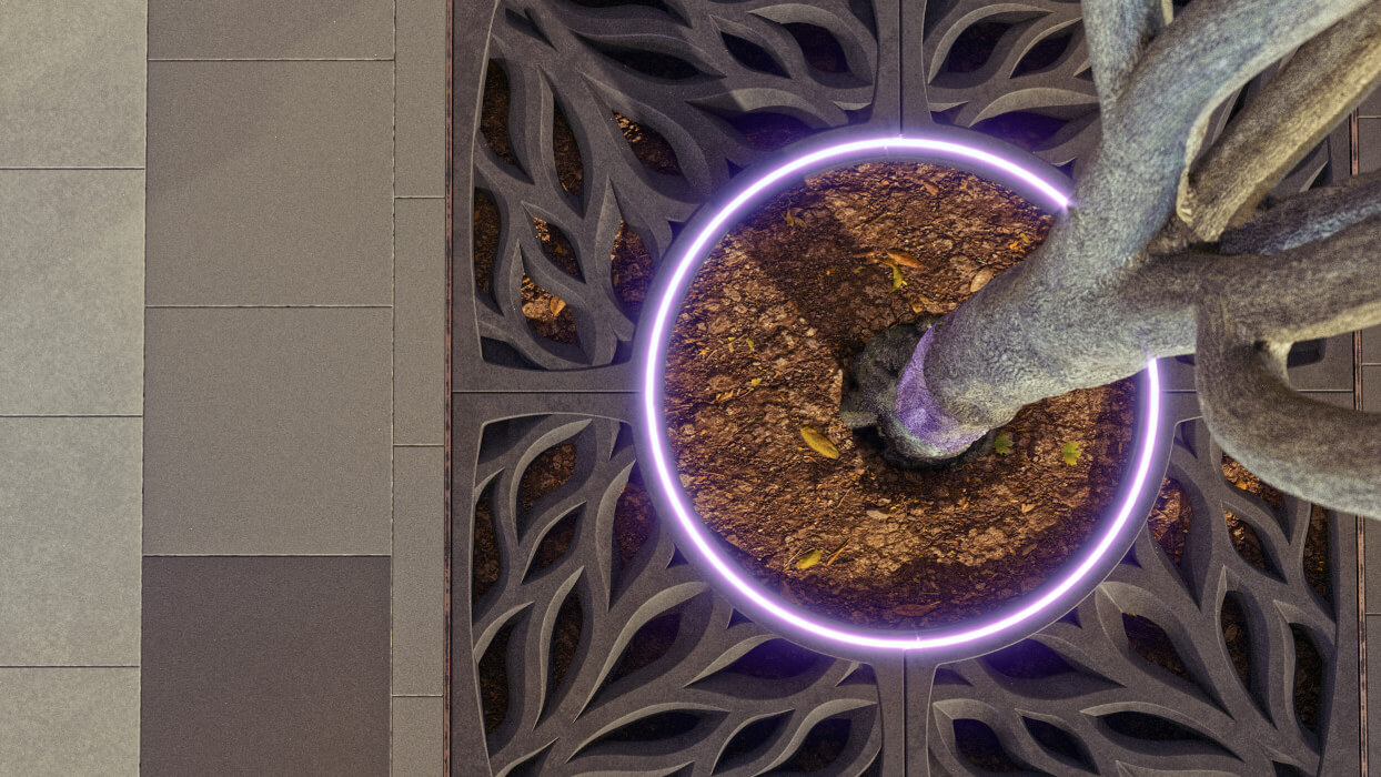 Приствольная решетка для дерева ZKING CRUST 1.2х1.2м Черная