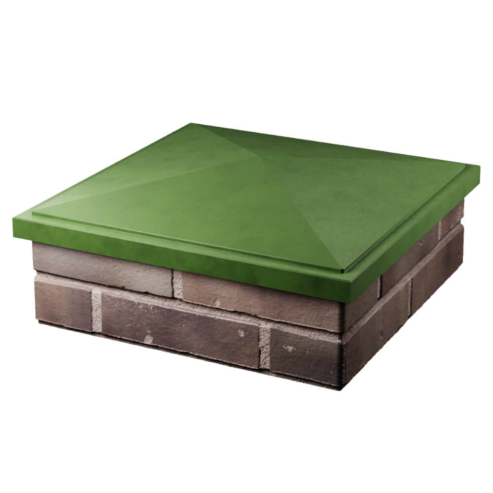 Колпак Zking БонаМоно Зеленый на столб 2х2 кирпича (515х515, 530х530мм)